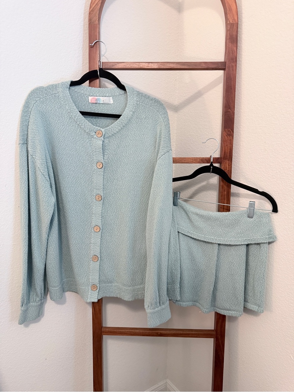 Free People Beach Ameena Sweater Skort Set in Blue Haze Size Medium - Picture 1 of 8